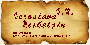 Veroslava Miškeljin vizit kartica